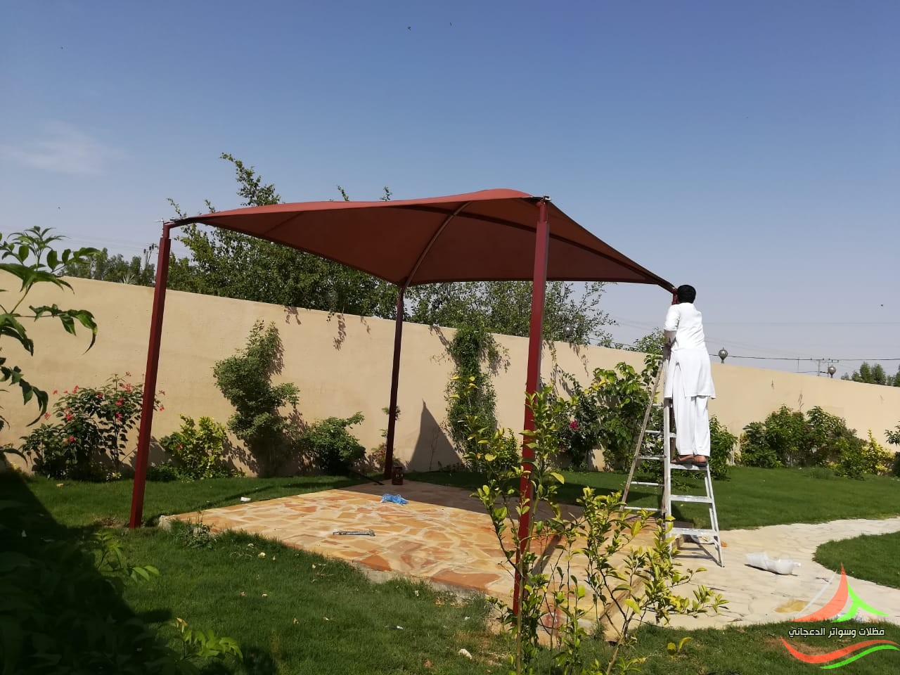 مظلات حدائق بعد التركيب
