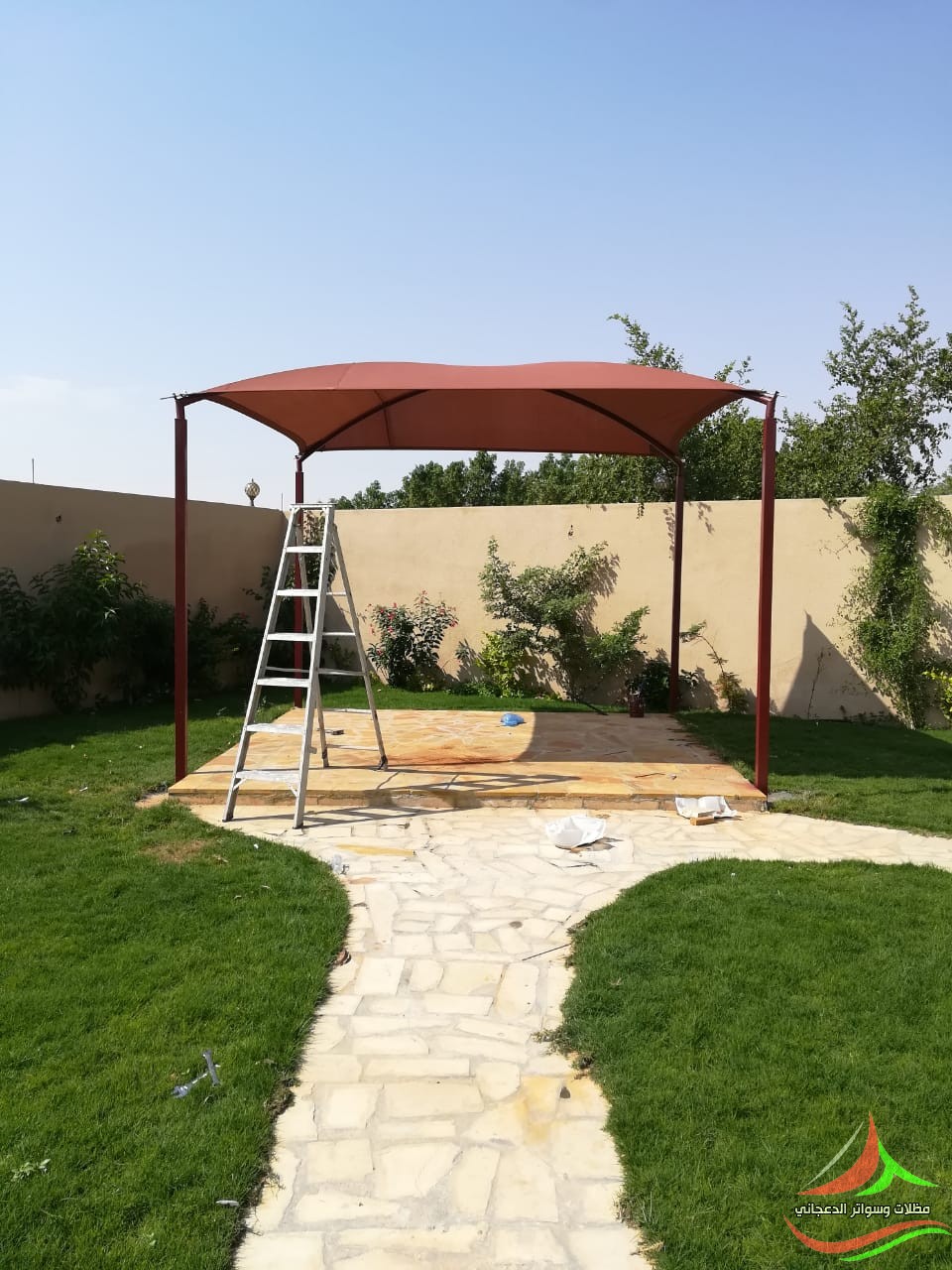 مظلات حدائق بعد التركيب